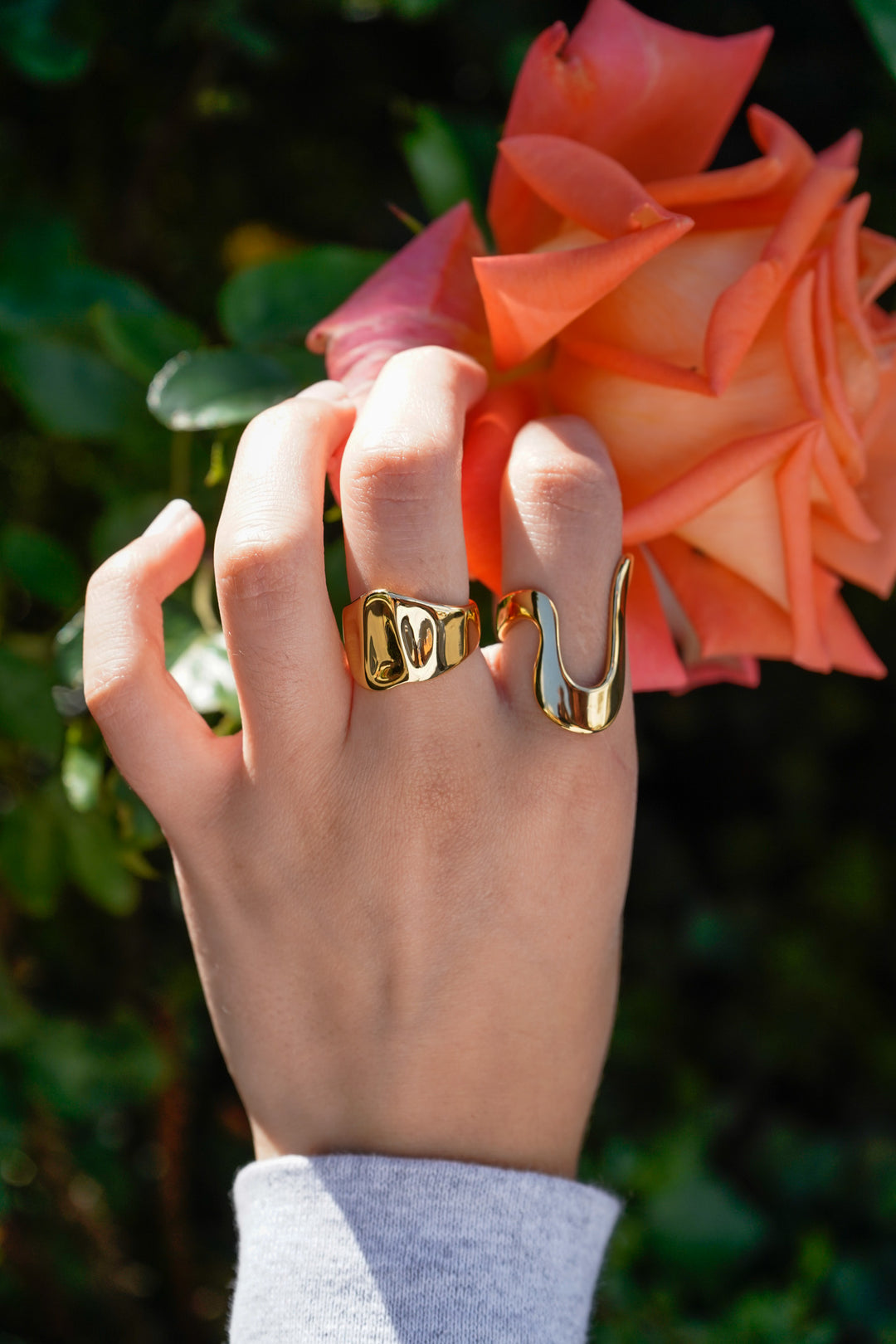 Golden Wave Ring